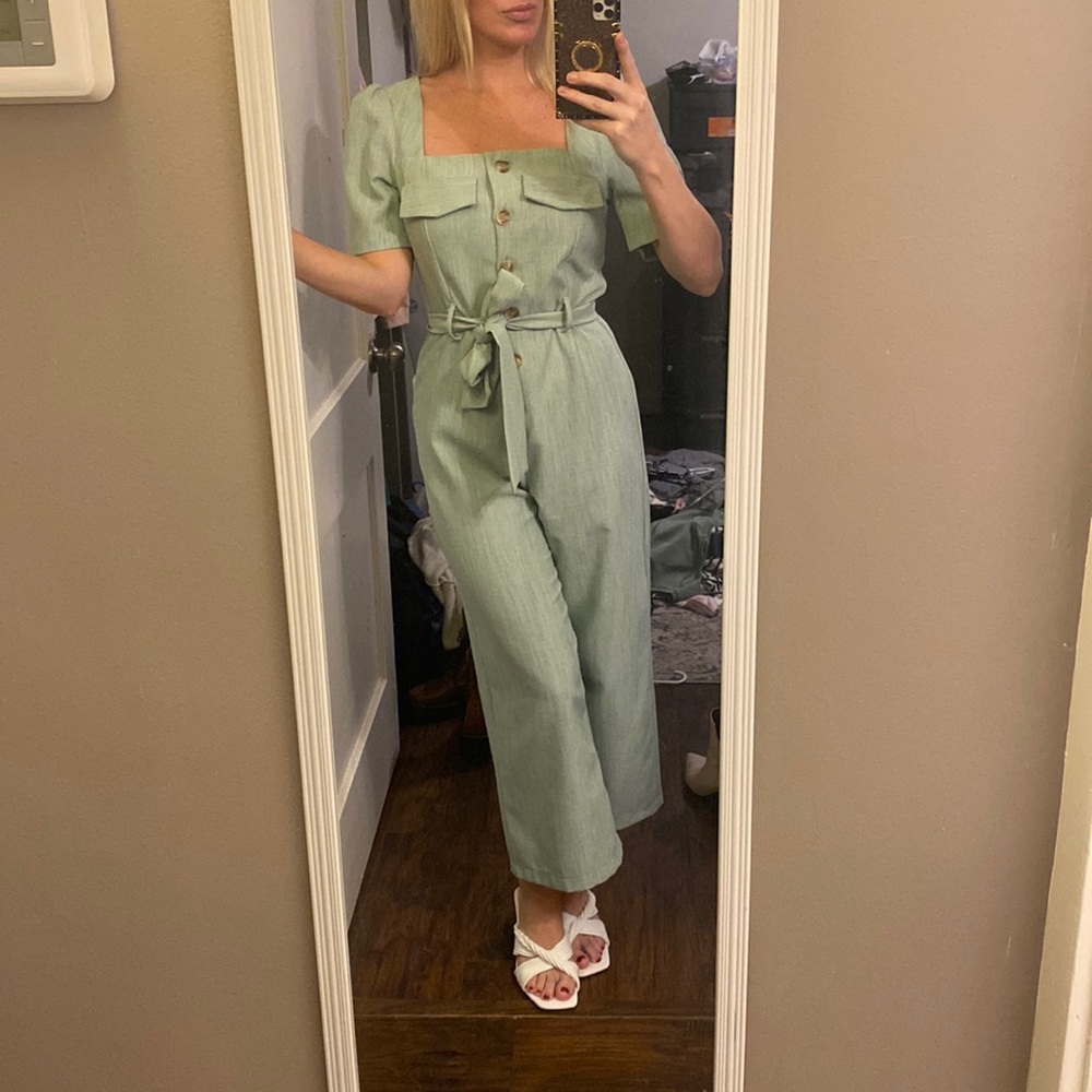 Mint green jumpsuit